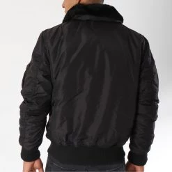 Bon marché ✔️ Bomber Avec Col Mouton Injector III Noir de Alpha Industries 😍 -California Jewels Soldes alpha industries 150345 143104 03 20180810T151548 05