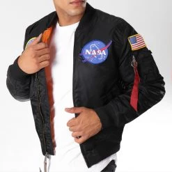 Remise 🔥 Bomber MA-1 VF Nasa Noir de Alpha Industries 🤩