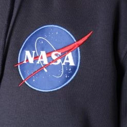 Top 10 👏 Sweat Capuche Avec Poche Bomber Nasa Space Shuttle Bleu Marine de Alpha Industries 🔔 -California Jewels Soldes alpha industries 150788 178317 07 20180814T120215 03