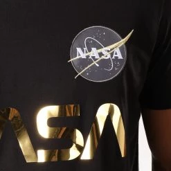 Top 10 🛒 Tee 👚 Shirt Nasa Reflective Noir Doré de Alpha Industries ❤️ -California Jewels Soldes alpha industries 152578 178501 365 20180830T134931 03