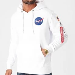 Bon marché 👍 Sweat Capuche Space Shuttle 178317 Blanc de Alpha Industries ⌛ -California Jewels Soldes alpha industries 244991 178317 09 20201223T134129 03