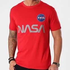 Coupon ⌛ Tee 👕 Shirt NASA Reflective 178501 Rouge Réfléchissant de Alpha Industries 🔔 -California Jewels Soldes alpha industries 244996 178501 328 20201223T140607 03