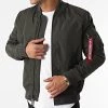 Remise 🌟 Veste Bomber 191103 Vert Kaki de Alpha Industries 🤩
