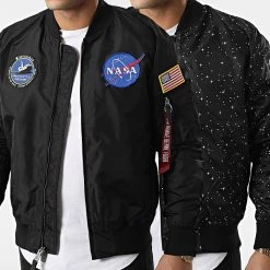 Top 10 ⌛ Veste Bomber Réversible NASA 186101 Noir de Alpha Industries 🎉