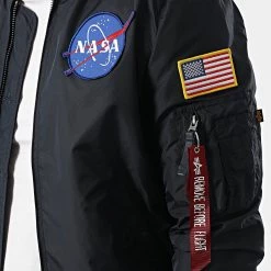 Remise ✨ Veste Bomber Réversible NASA 116101 Bleu Marine de Alpha Industries 🛒 -California Jewels Soldes alpha industries 298111 186101 07 20220117T162732 03