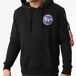 Tout neuf 😍 Sweat Capuche Apollo Mission 106338 Noir de Alpha Industries 🧨 -California Jewels Soldes alpha industries 298113 106338 03 20220117T155448 03