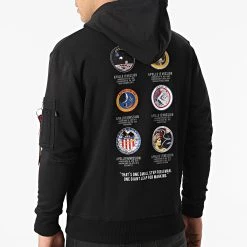 Tout neuf 😍 Sweat Capuche Apollo Mission 106338 Noir de Alpha Industries 🧨 -California Jewels Soldes alpha industries 298113 106338 03 20220117T155449 04