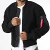 Remise 😍 Veste Bomber Fourrure MA-1 Teddy 108102 Noir de Alpha Industries 🧨