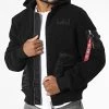 Grosses soldes 😍 Veste Fourrure CWU Zip Hoody Teddy 118120 Noir de Alpha Industries ✔️ -California Jewels Soldes alpha industries 339056 118120 03 20220929T161734 01