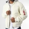 Bon marché ⌛ Veste Fourrure CWU Zip Hoody Teddy 118120 Blanc de Alpha Industries 💯 -California Jewels Soldes alpha industries 339057 118120 16 20220927T153859 01