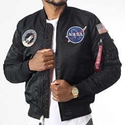 Les meilleures critiques de 👍 Veste Bomber MA-1 VF Nasa 166107LP Noir de Alpha Industries 😀