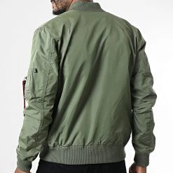 Le moins cher 😍 Veste Bomber MA-1 TT 191103 Vert Kaki de Alpha Industries ⌛ -California Jewels Soldes alpha industries 339063 191103 01 20220927T153758 04