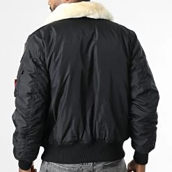 Budget 🥰 Veste Bomber Col Fourrure Injector III Air Force 198113 Noir de Alpha Industries 😍 -California Jewels Soldes alpha industries 339067 198113 03 20220927T152216 04