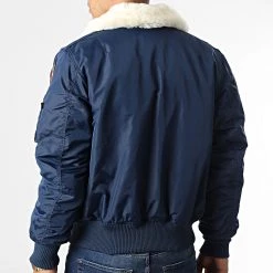 Acheter 🎁 Veste Bomber Col Fourrure Injector III Air Force 198113 Bleu de Alpha Industries 😀 -California Jewels Soldes alpha industries 342973 198113 435 20221108T155307 04