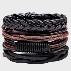 Sortie 🥰 Lot De 5 Bracelets Weave Noir Marron de California Jewels ✨