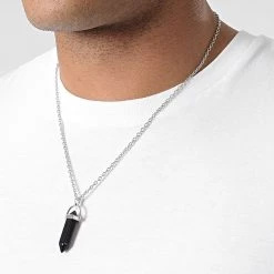 Offres 🌟 Collier Ran 74 Noir Argenté de California Jewels 👏