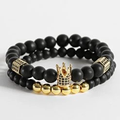 Remise 🌟 Bracelet Ran 38 Noir Doré de California Jewels 😀