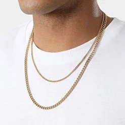 Le moins cher 👏 Lot De 2 Colliers RAN88 Doré de California Jewels ✨