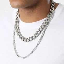 Le moins cher ❤️ Collier Multi-Rangs BR05 Argenté de California Jewels 👍