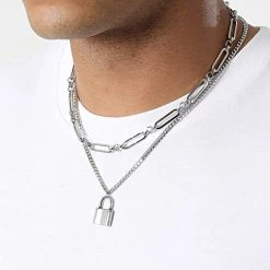 Acheter 🤩 Pendentif Multi-Rangs BR06 Argenté de California Jewels ✔️