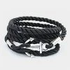 Meilleure affaire 🥰 Bracelet Anchor Wrap Rope Noir de California Jewels ✔️