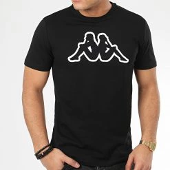 Offres 🤩 Tee 👚 Shirt Cromen 3112GNW Noir de Kappa 😀 -California Jewels Soldes kappa 208692 3112GNW 005 20200117T150931 03