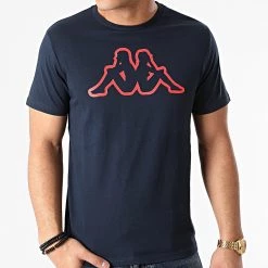 Grosses soldes 😀 Tee 👚 Shirt Logo Cromen 3112GNW Bleu Marine de Kappa 🥰 -California Jewels Soldes kappa 246653 3112GNW A08 20210115T161405 03