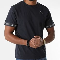 Sortie ⌛ Tee 👚 Shirt Logo Itop 321646W Bleu Marine de Kappa 🎁 -California Jewels Soldes kappa 276346 321646W 821 20210809T154815 03