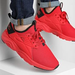 Vente flash 🤩 Baskets Logo San Puerto 36161RW Red Black de Kappa 👏