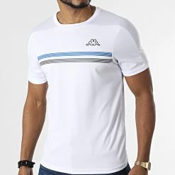 Le moins cher 😍 Tee 👕 Shirt 37173KW Blanc de Kappa 🥰