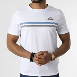 Le moins cher 😍 Tee 👕 Shirt 37173KW Blanc de Kappa 🥰 -California Jewels Soldes kappa 312043 37173KW 001 20220407T152616 03