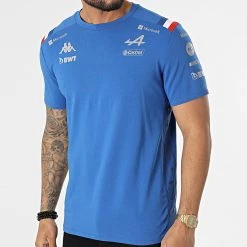 Vente flash 🔔 Tee 👕 Shirt Alpine F1 331915W Bleu de Kappa 🌟