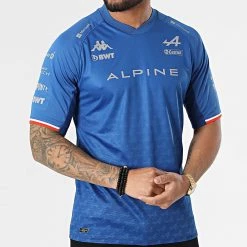 Remise 🤩 Tee 👚 Shirt Alpine F1 35174UW Bleu de Kappa 😍 -California Jewels Soldes kappa 314118 35174UW A01 20220415T141828 03