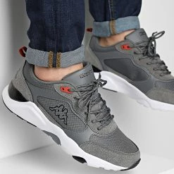 Offres ✨ Baskets 32163VW Grey Dark Red de Kappa 🌟