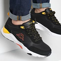 Offres ✔️ Baskets 32163VW Black Orange Dark Yellow de Kappa 🥰