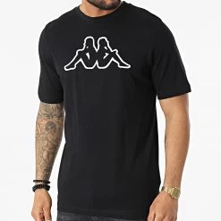 Meilleure affaire 🤩 Tee 👕 Shirt 3032B00 Noir de Kappa 🎁