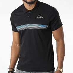 Grosses soldes ⌛ Polo Manches Courtes Iringo 371921W Noir de Kappa 💯