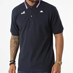 Les meilleures critiques de 🥰 Polo Manches Courtes Aarau Alpine F1 67113QW Bleu Marine de Kappa 👍