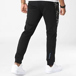 Top 10 🎉 Pantalon Jogging A Bandes Logo Cabey Noir de Kappa 💯 -California Jewels Soldes kappa 331777 33184YW 005 20220810T153515 04
