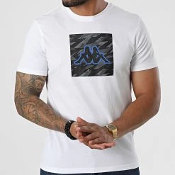 Promo 🎁 Tee 👕 Shirt 341C11W Blanc de Kappa 😍