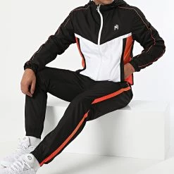 Les meilleures critiques de 😉 Ensemble De Survêtement A Bandes Lac 9072 Noir Orange Blanc de NI by Ninho 🎉