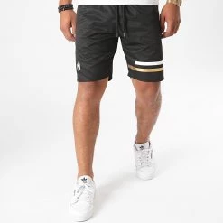 Meilleure affaire 😀 Short A Bande Shaft Noir Or de NI by Ninho 🔥 -California Jewels Soldes ni by ninho 219347 SH021 NOIR OR 20200805T152053 03