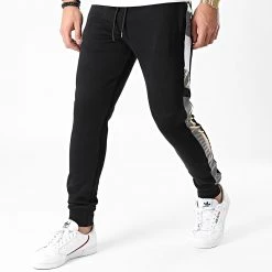 Sortie ✨ Pantalon Jogging Réfléchissant A Bandes Berreta PT032 Noir de NI by Ninho 👏