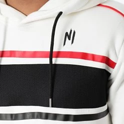 Remise 🌟 Sweat Capuche Diamond H019 Blanc de NI by Ninho ⌛ -California Jewels Soldes ni by ninho 243463 H019 BLANC NOIR ROUGE 20201130T151921 03