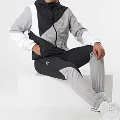 Promo 🤩 Ensemble De Survetement Le 47 Blanc Gris Noir de NI by Ninho ⭐