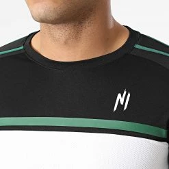 Offres 🛒 Tee 👚 Shirt 017 Noir de NI by Ninho 😀 -California Jewels Soldes ni by ninho 298285 TS 017 NOIR BLANC VERT 20220117T135314 02