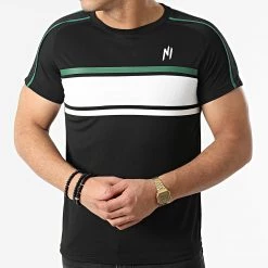 Offres 🛒 Tee 👚 Shirt 017 Noir de NI by Ninho 😀 -California Jewels Soldes ni by ninho 298285 TS 017 NOIR BLANC VERT 20220117T135315 03