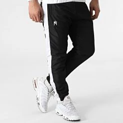 Remise ❤️ Ensemble De Survetement A Bandes Colt Blanc Noir de NI by Ninho 🎁 -California Jewels Soldes ni by ninho 298397 NI 4 WHITE BLACK 20220117T112946 05