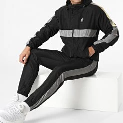 Meilleure affaire 🛒 Ensemble De Survetement A Bandes Réfléchissant Colt Gris Noir de NI by Ninho ❤️ -California Jewels Soldes ni by ninho 298423 NI 4 NOIR REFLECTOR 20220117T152413 04