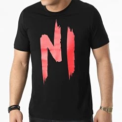 Top 10 ✔️ Tee 👚 Shirt Merch Noir Rouge de NI by Ninho 👏